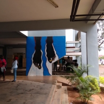 Mural artístico no Campus Universitário Principal da UEM