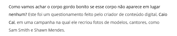 Sua insatisfação está na roupa que você veste ou no que você sente sobre si mesmo