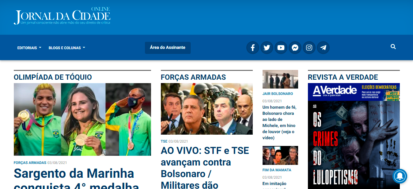 Estudo de caso: Jornal da Cidade Online