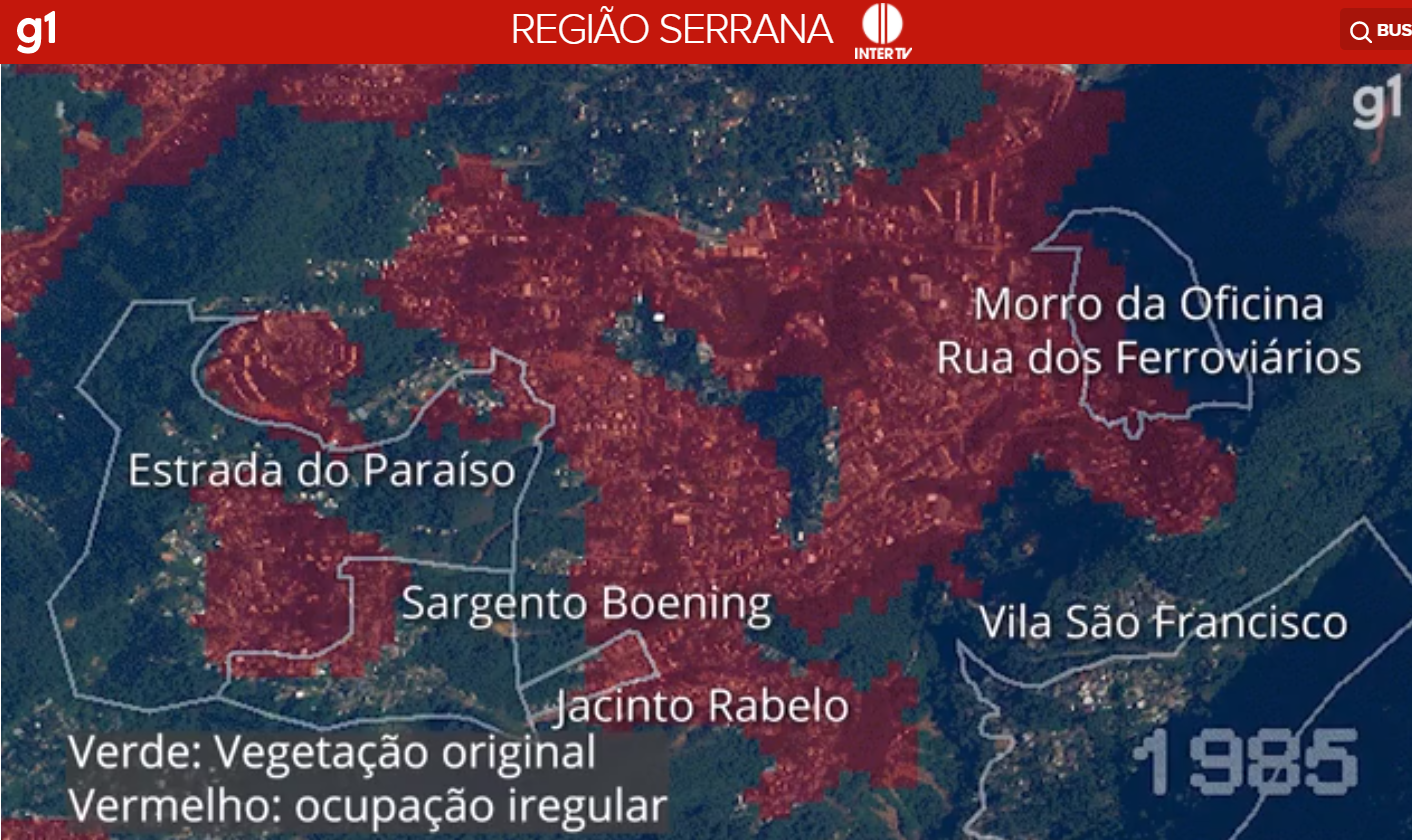 Análise: Reportagem “Ocupação irregular de áreas em Petrópolis mais do que dobrou entre 1985 e 2020”